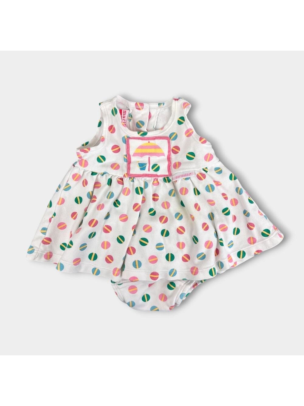 Vintage Marimekko by Sweet Potatoes Beach Ball Dress Set 3 Months